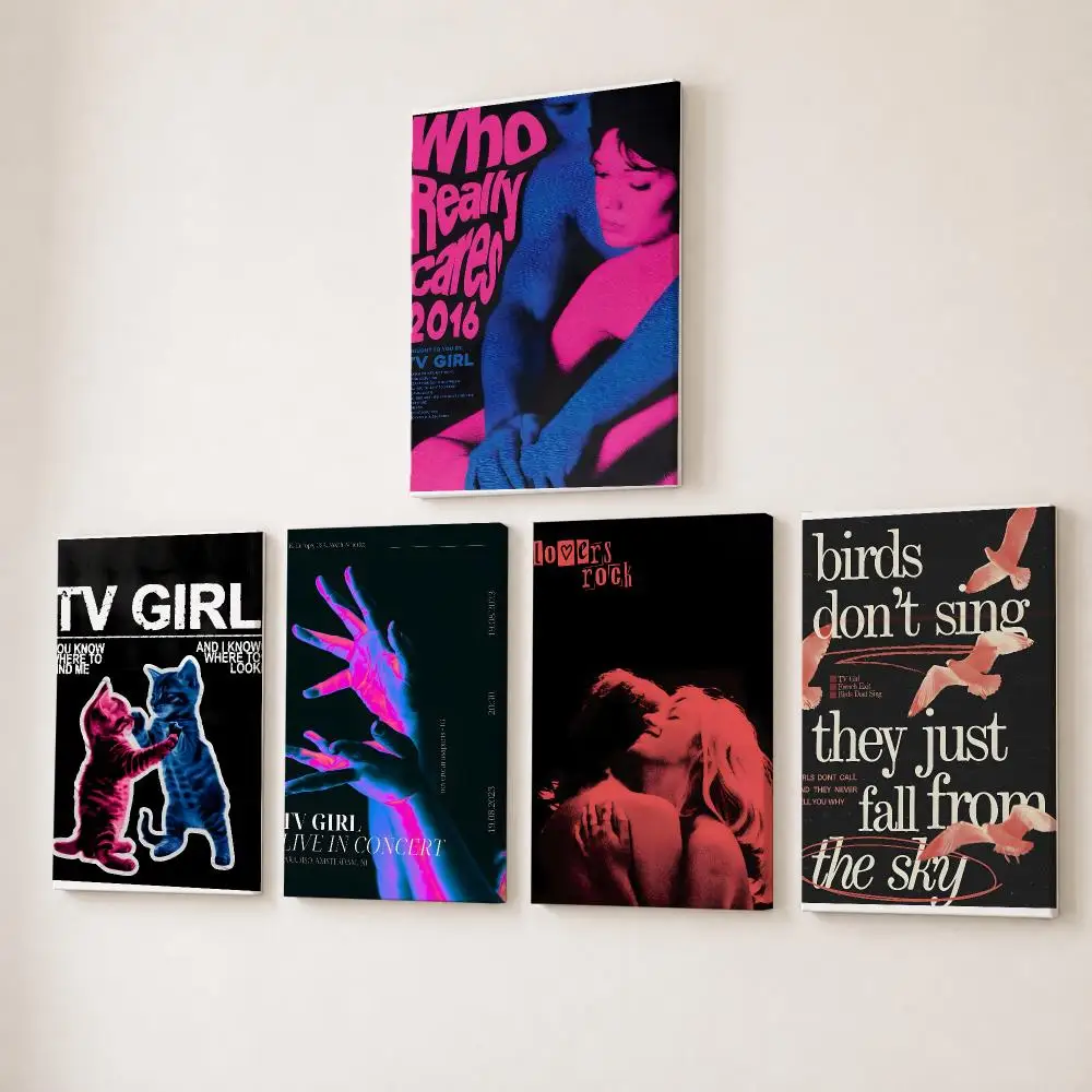Canvas Wrap Ready - 音楽バンド、テレビ、G-Girl、絵画、書道、高画質キャンバス、壁掛けアート、内枠付き、ギャラリー風、壁に飾れる状態、インテリア