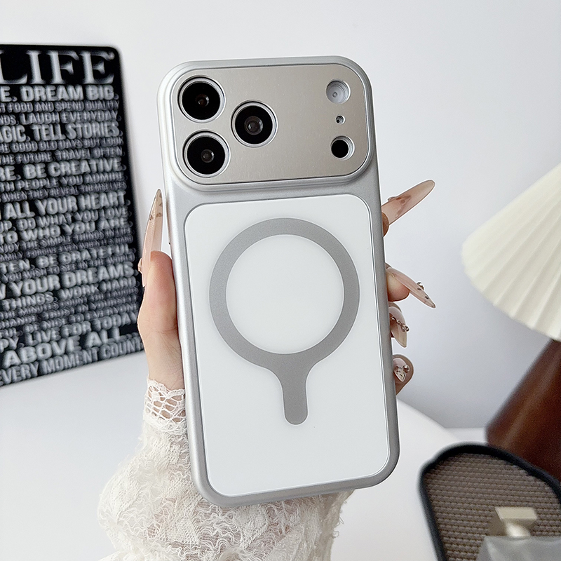 Metal Photo Panel - 高品質の高級金属フレーム保護、Magsafe対応のiPhone 18 Pro Max、16、15、17用耐衝撃スマホケース