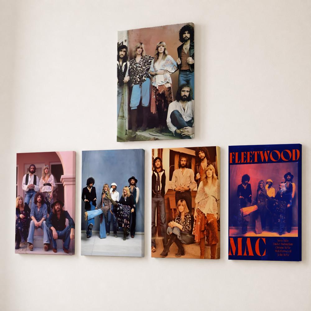 Canvas Wrap Ready - ロックバンドF-フリートウッド・マックの絵画・書道HDキャンバスウォールアート、内枠付き、ギャラリーラップ済み、すぐに飾れるホームデコレーション