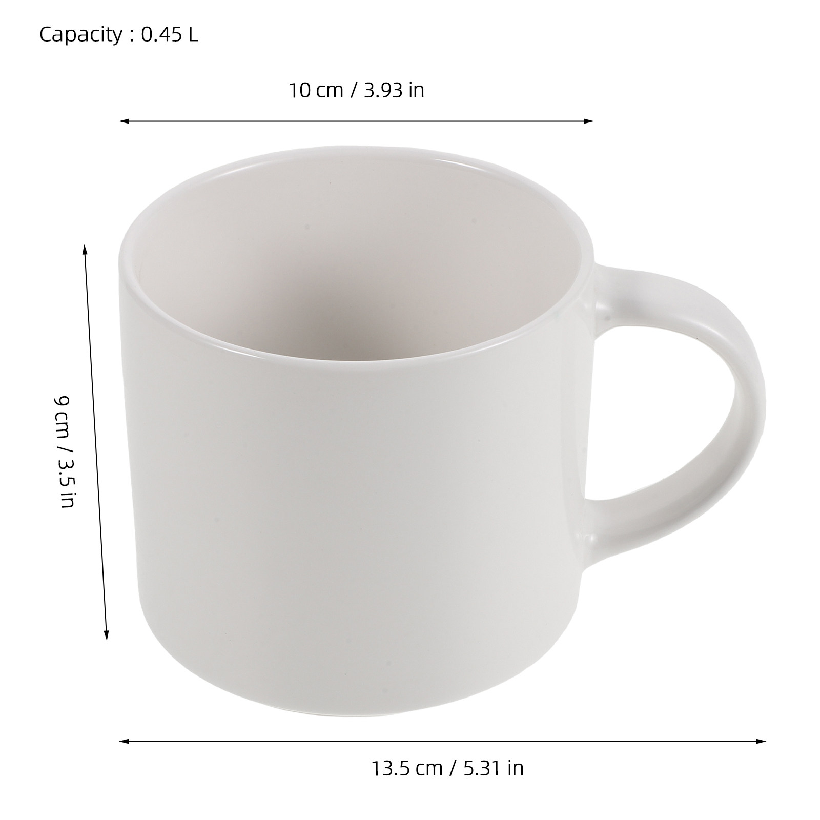 白いセラミック製コーヒーマグ、15オンス、取っ手付き、ミニマ - Sublimation Mug White のレビューと価格