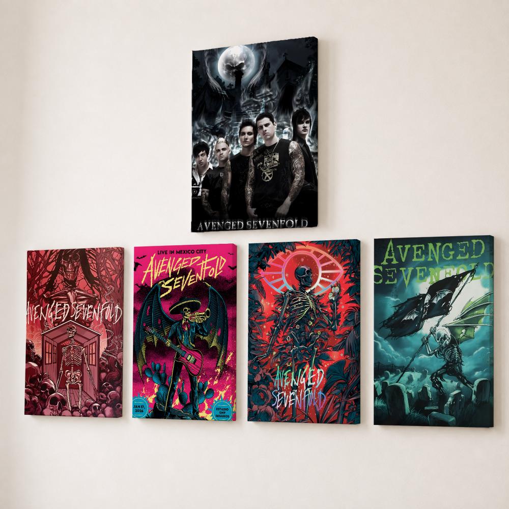 ロックバンドA-アヴェンジド・セブンフォールドの絵画・書道H - Canvas Wrap Ready のレビューと価格