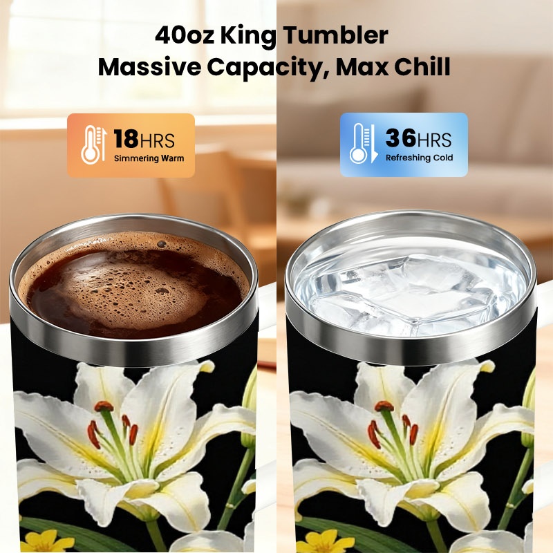 40オンス ステンレス製二重壁断熱タンブラー、ハンドルとスト - Sublimation Mug White のレビューと価格