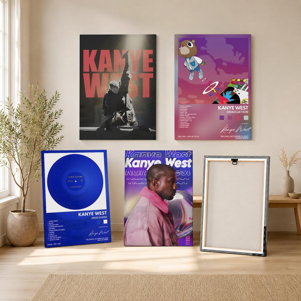 ラッパー歌手K-カニエ・ウェストの絵画・書道HDキャンバスウ - Canvas Wrap Ready のレビューと価格