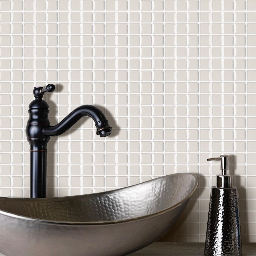 自己粘着性ウォールタイルステッカー 防水セラミック調 キッチ - Ceramic Tile Blank のレビューと価格