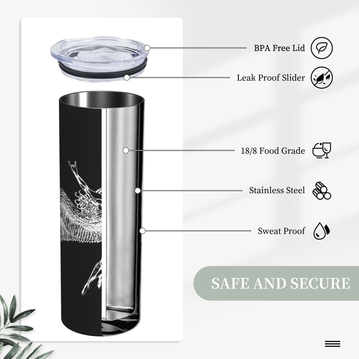 イカロスが角を投げ飛ばす - ホワイトファブ イカロスゴーン - Tumbler 20Oz White のレビューと価格