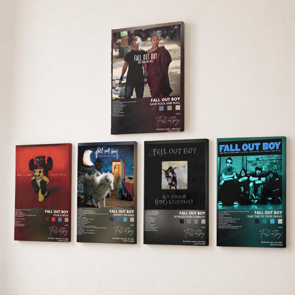 ロックバンドF-Fall Out Boyの音楽絵画、書道、H - Canvas Wrap Ready のレビューと価格